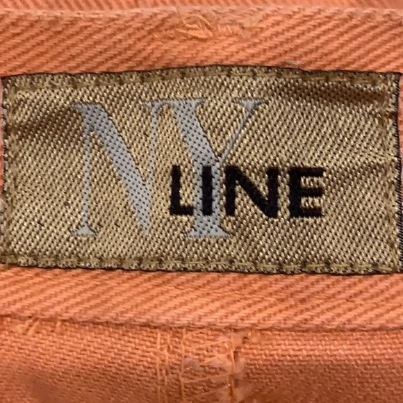 NY & Co 5-Pocket Denim Pencil Skirt Back Split Orange Women’s 14 - Picture 5 of 9